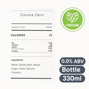 Corona Cero Alcohol Free Beer 0.0% – Premium Non-Alcoholic Lager