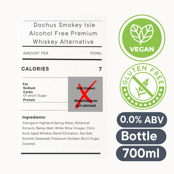 Dochus - Smokey Isle, Alcohol-Free Premium Whisky Alternative, 700ml