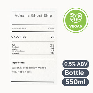ADNAMS – GHOSTSHIP 0.5% 500ML bottles alcohol free beer