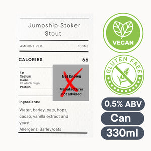 Jump Ship Brewing - Stoker's Stout, 0.5% 330ml
