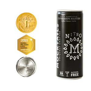 Mocktails - Caffè Carnivale Espresso Martini 0% Nitro Cans 330ml Alcohol Free Mocktail