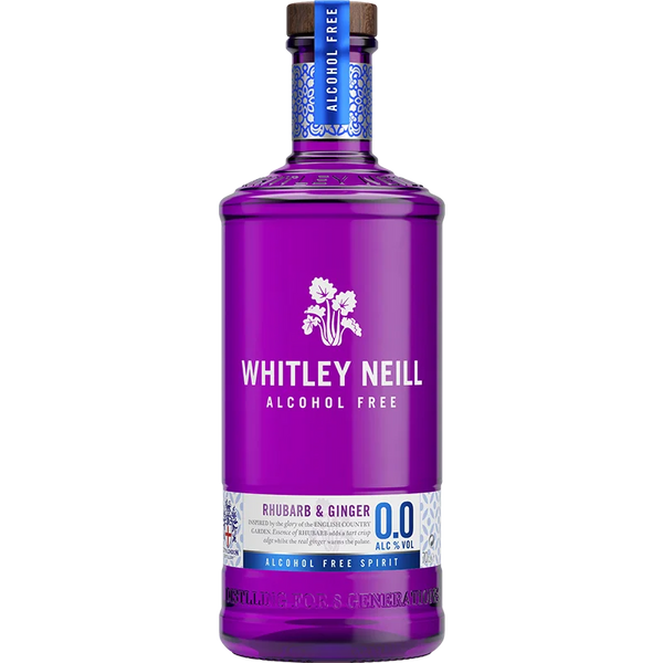 Whitley Neill Rhubarb &amp; Ginger Alcohol Free Spirit 70cl