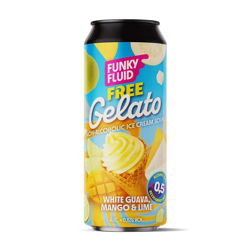 Funky Fluid Free Gelato White Guava, Mango & Lime Alcohol Free Sour
