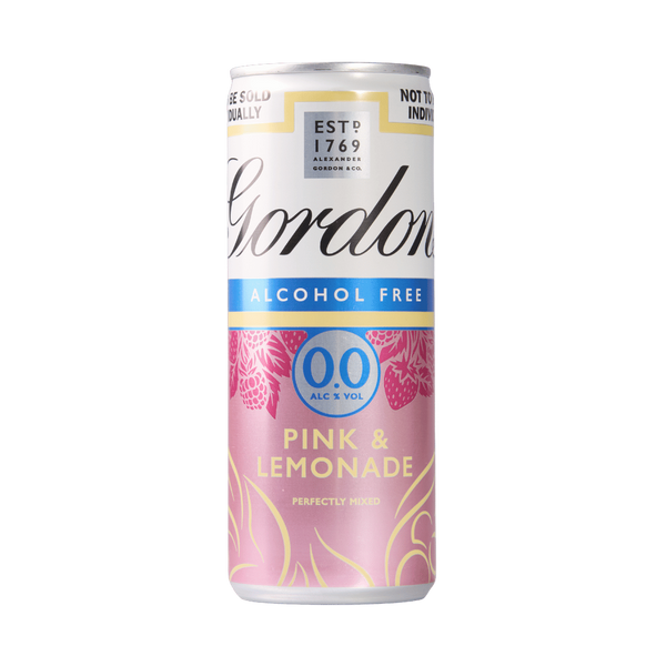 Gordon's London Dry Alcohol Free Pink Gin and Lemonade